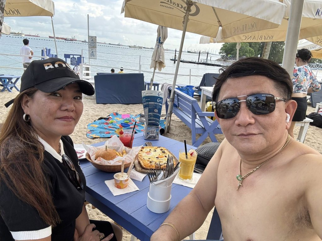 Enjoying Our Afternoon at Siloso Beach in Sentosa Resort